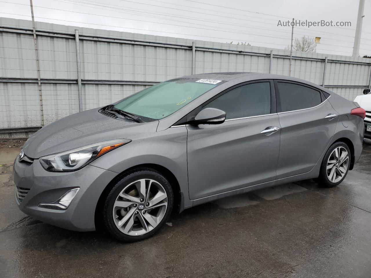 2014 Hyundai Elantra Se Gray vin: 5NPDH4AE2EH520657