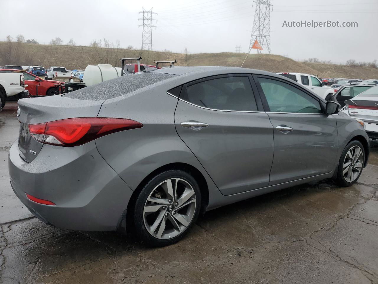 2014 Hyundai Elantra Se Gray vin: 5NPDH4AE2EH520657