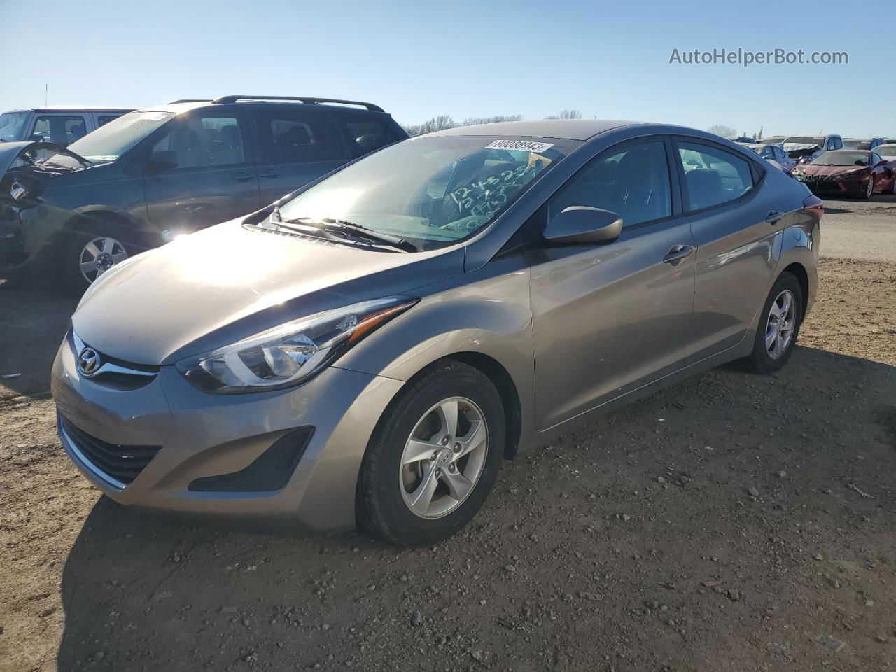 2014 Hyundai Elantra Se Silver vin: 5NPDH4AE2EH523185