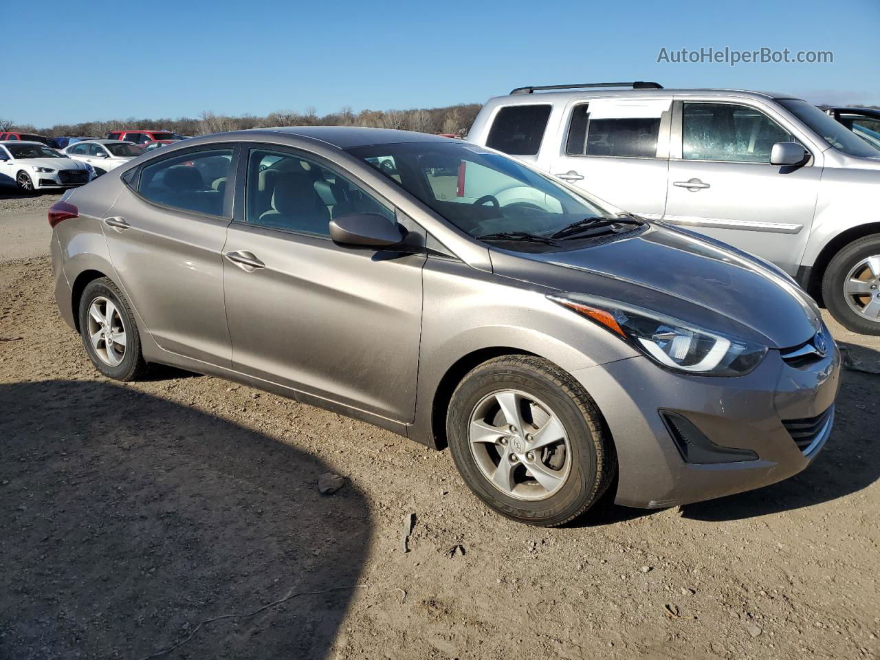 2014 Hyundai Elantra Se Silver vin: 5NPDH4AE2EH523185