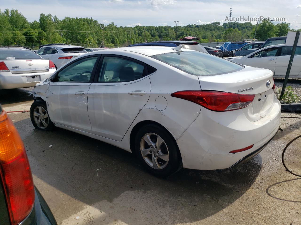 2014 Hyundai Elantra Se White vin: 5NPDH4AE2EH525793