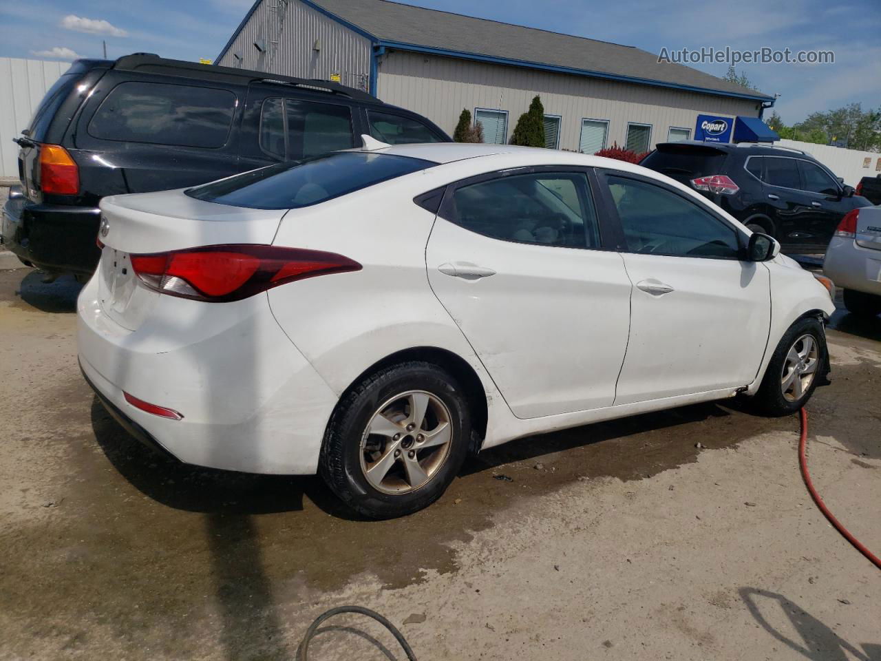 2014 Hyundai Elantra Se White vin: 5NPDH4AE2EH525793