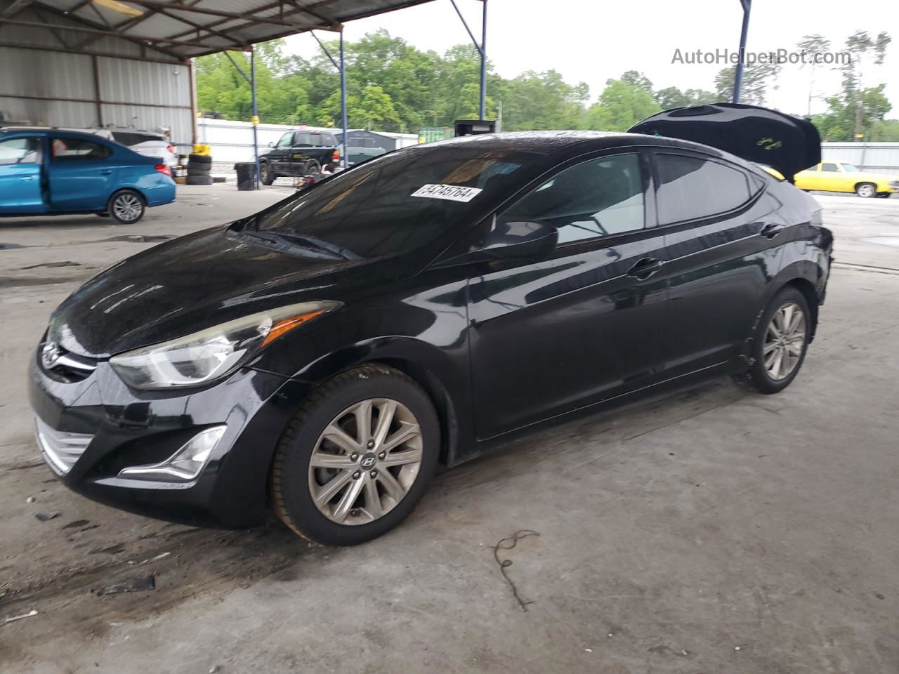 2014 Hyundai Elantra Se Black vin: 5NPDH4AE2EH533330