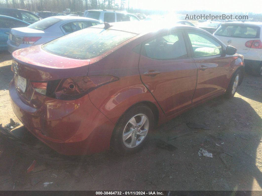 2014 Hyundai Elantra Se Red vin: 5NPDH4AE2EH540679