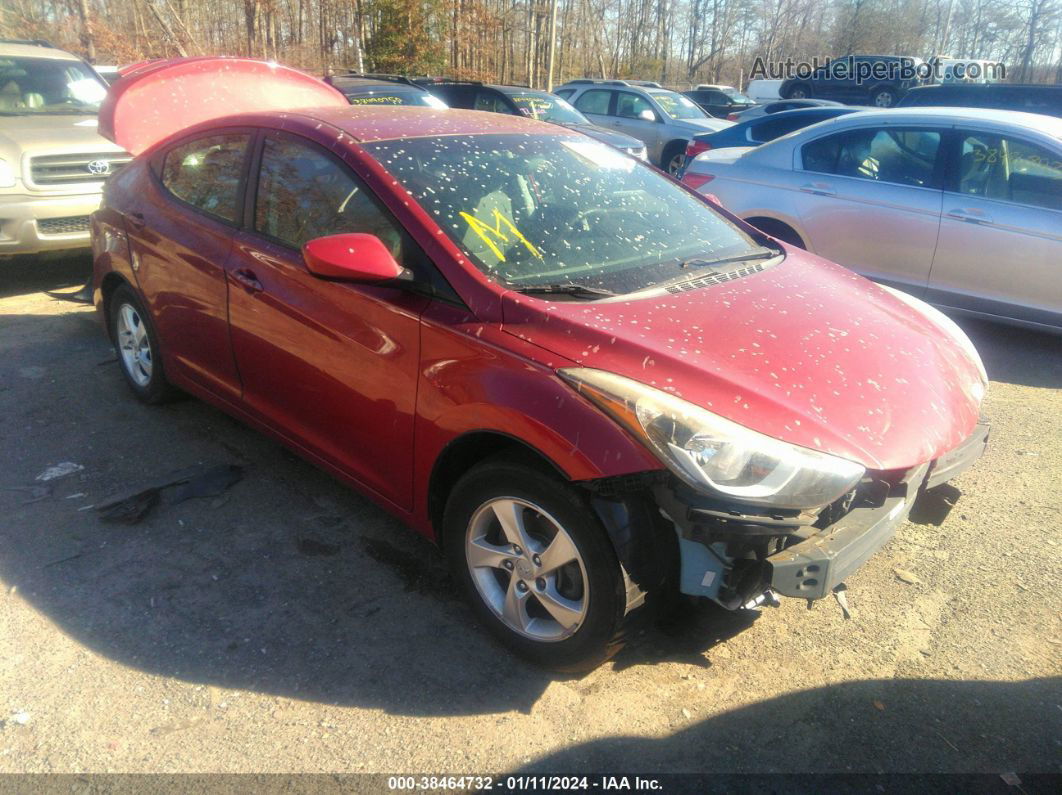 2014 Hyundai Elantra Se Red vin: 5NPDH4AE2EH540679