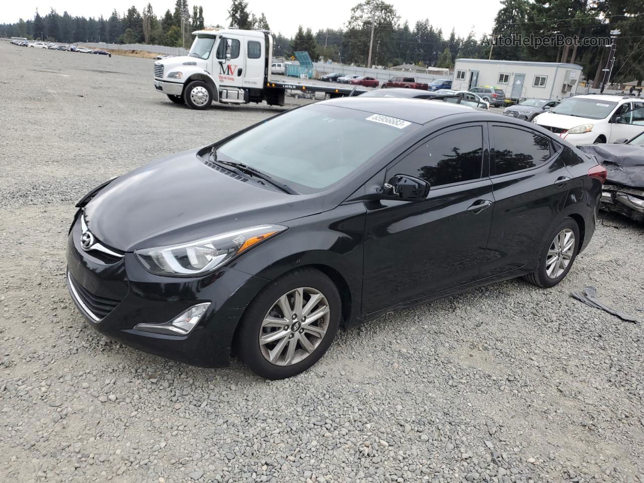 2014 Hyundai Elantra Se Black vin: 5NPDH4AE2EH541105