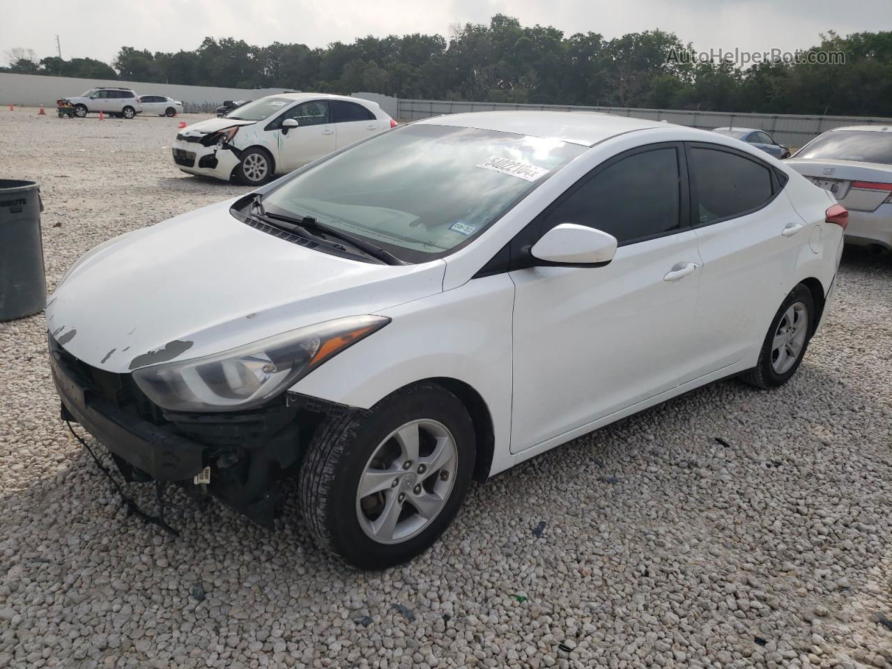 2015 Hyundai Elantra Se White vin: 5NPDH4AE2FH602986