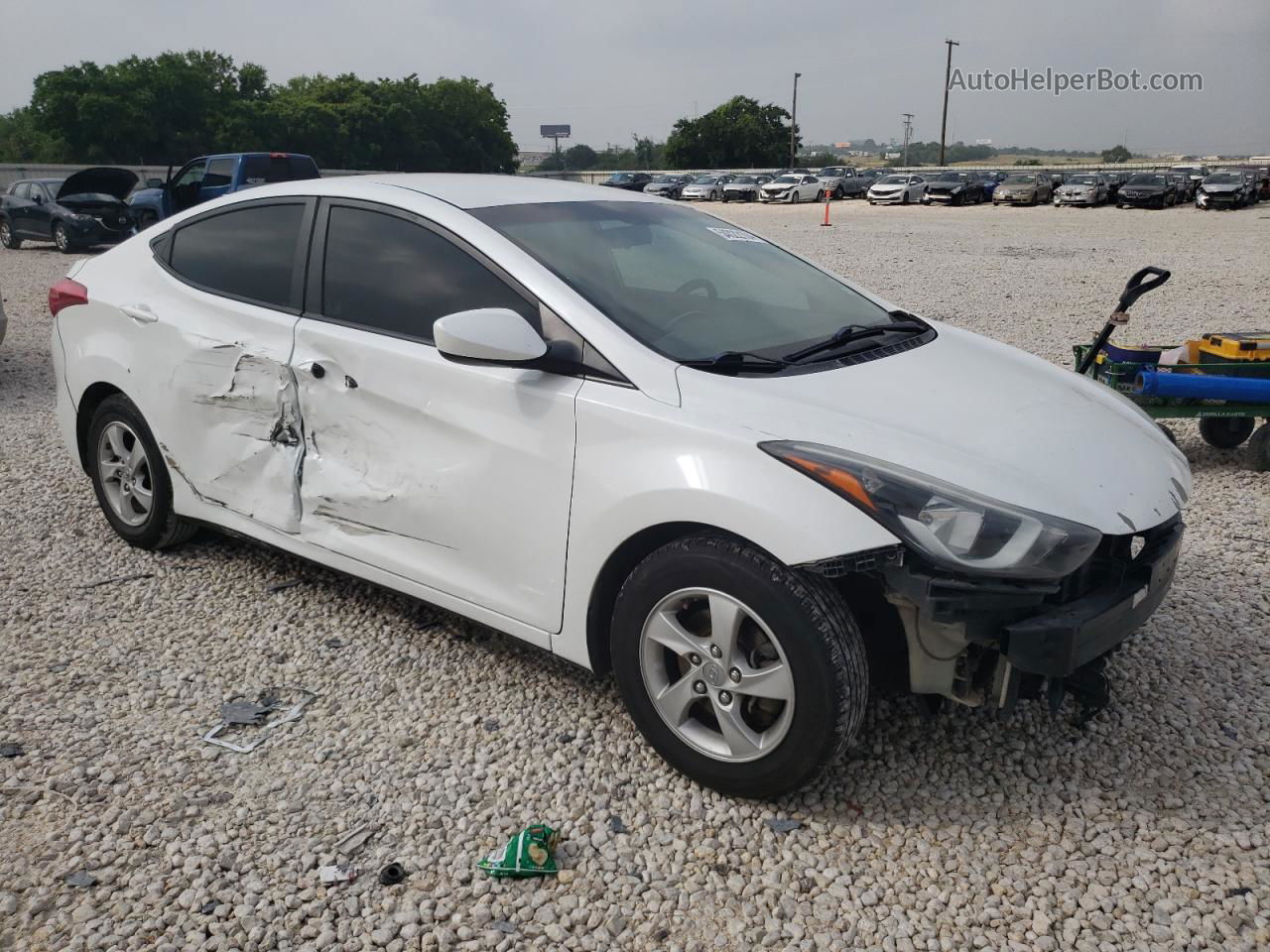 2015 Hyundai Elantra Se White vin: 5NPDH4AE2FH602986