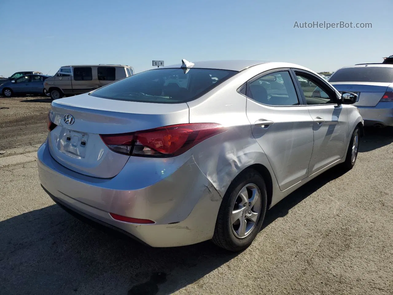 2015 Hyundai Elantra Se Silver vin: 5NPDH4AE2FH643313