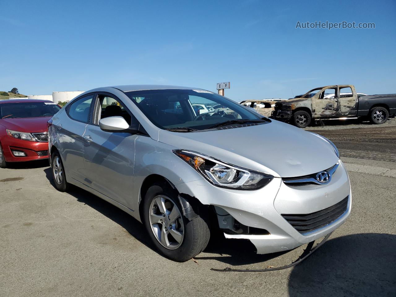 2015 Hyundai Elantra Se Silver vin: 5NPDH4AE2FH643313