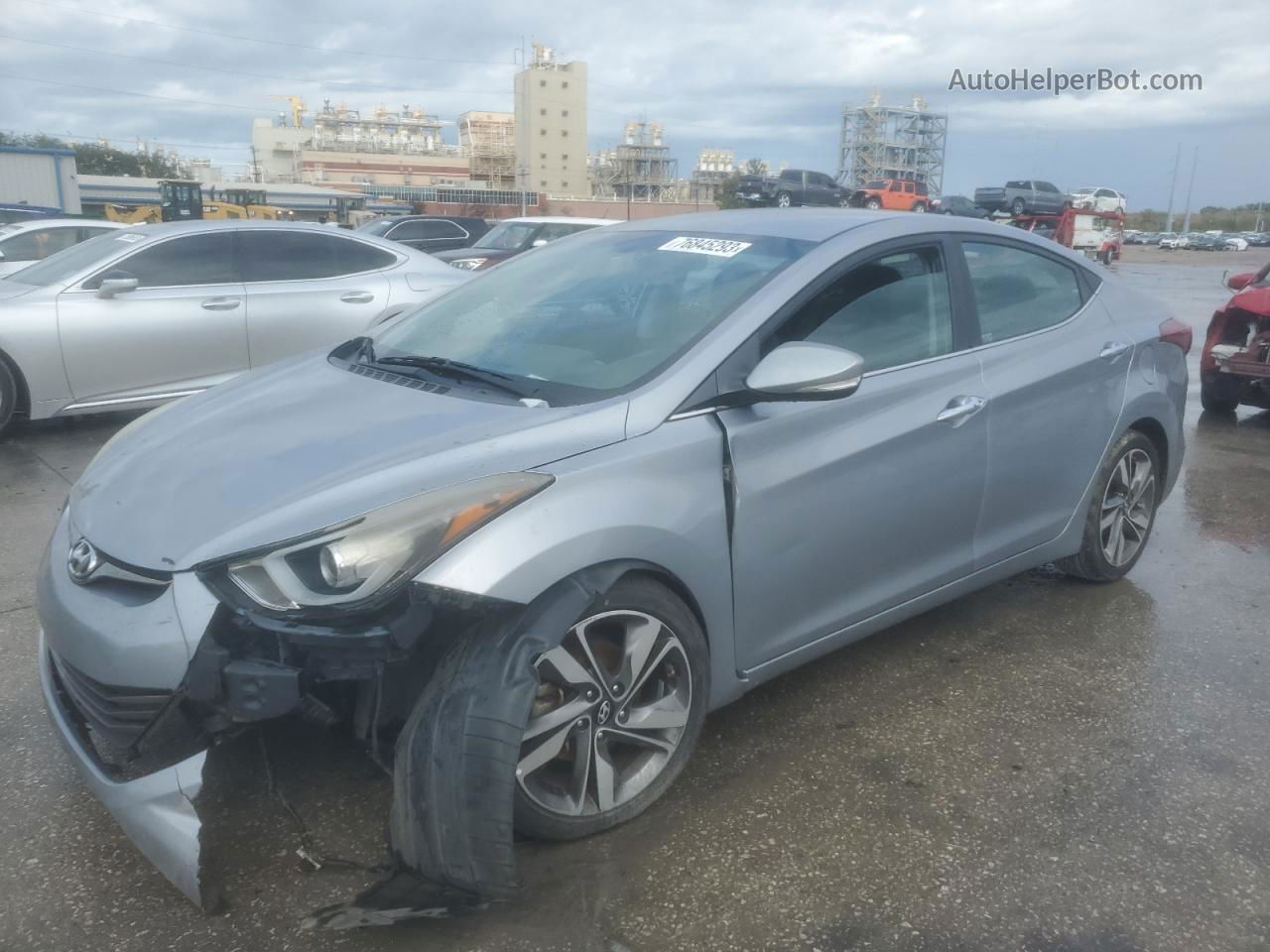 2016 Hyundai Elantra Se Серебряный vin: 5NPDH4AE2GH653616