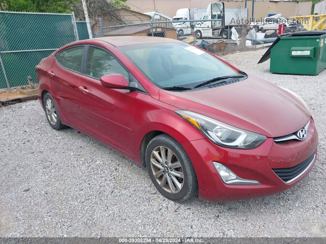 2016 Hyundai Elantra Se Burgundy vin: 5NPDH4AE2GH653681