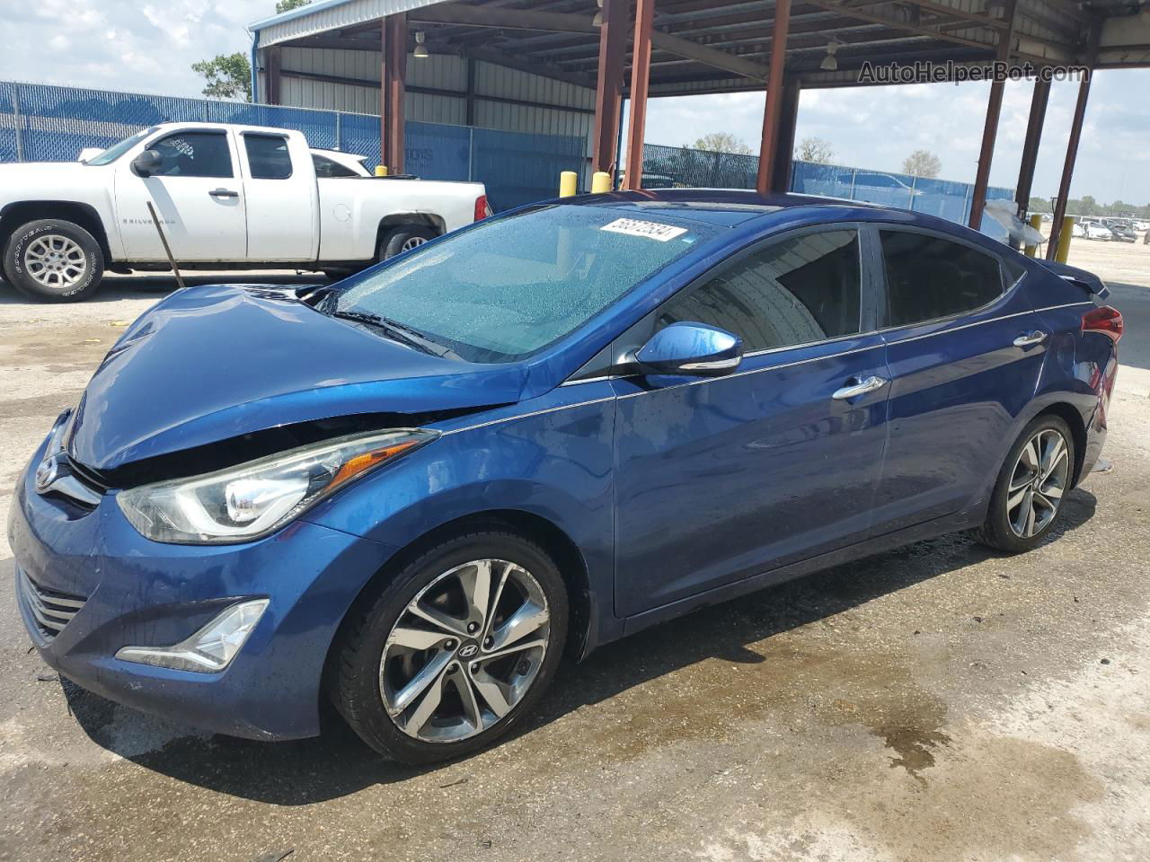 2016 Hyundai Elantra Se Синий vin: 5NPDH4AE2GH658718