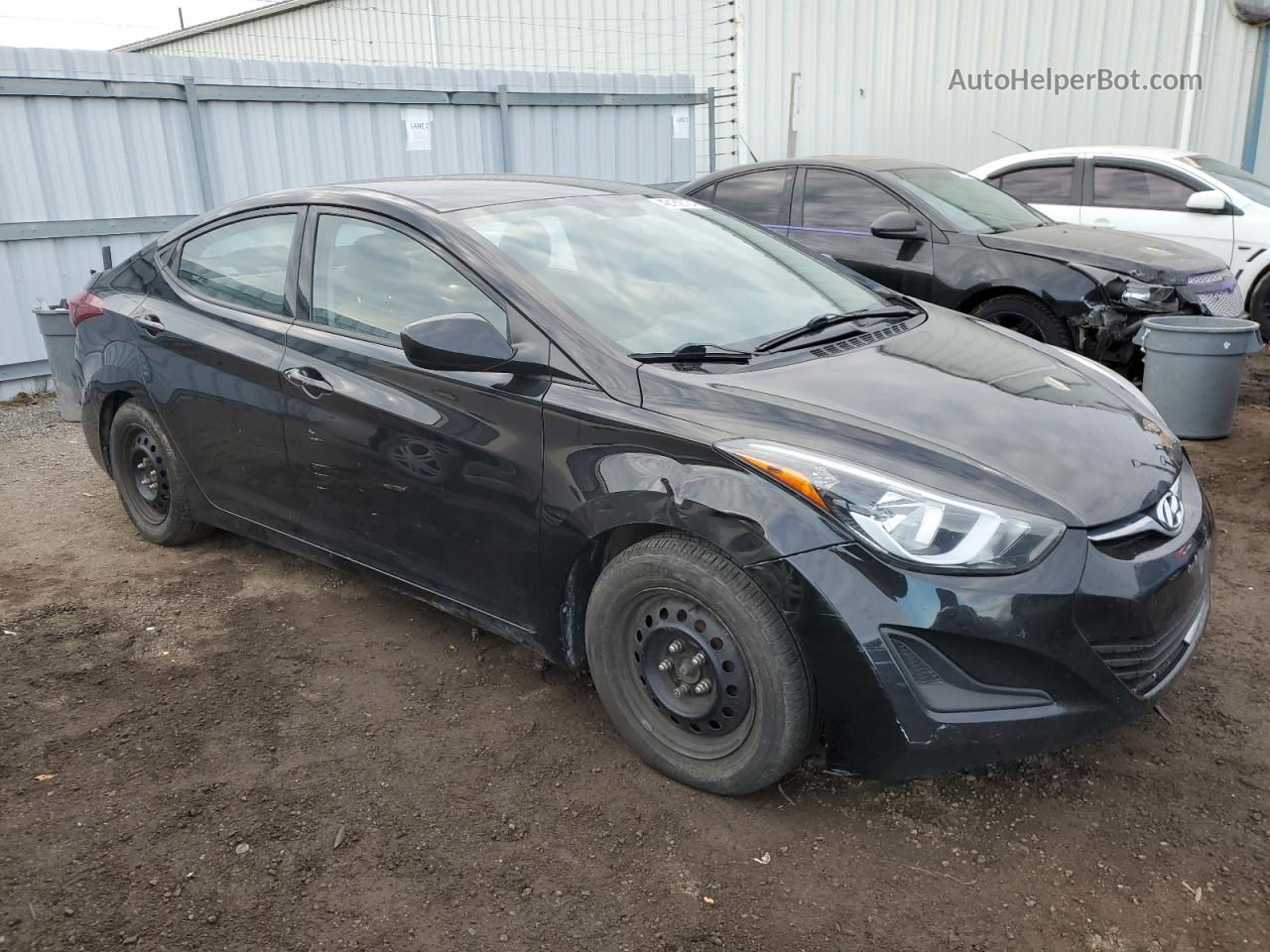 2016 Hyundai Elantra Se Black vin: 5NPDH4AE2GH661604