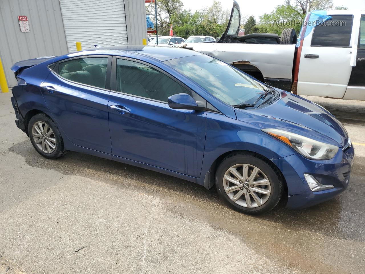 2016 Hyundai Elantra Se Синий vin: 5NPDH4AE2GH684266