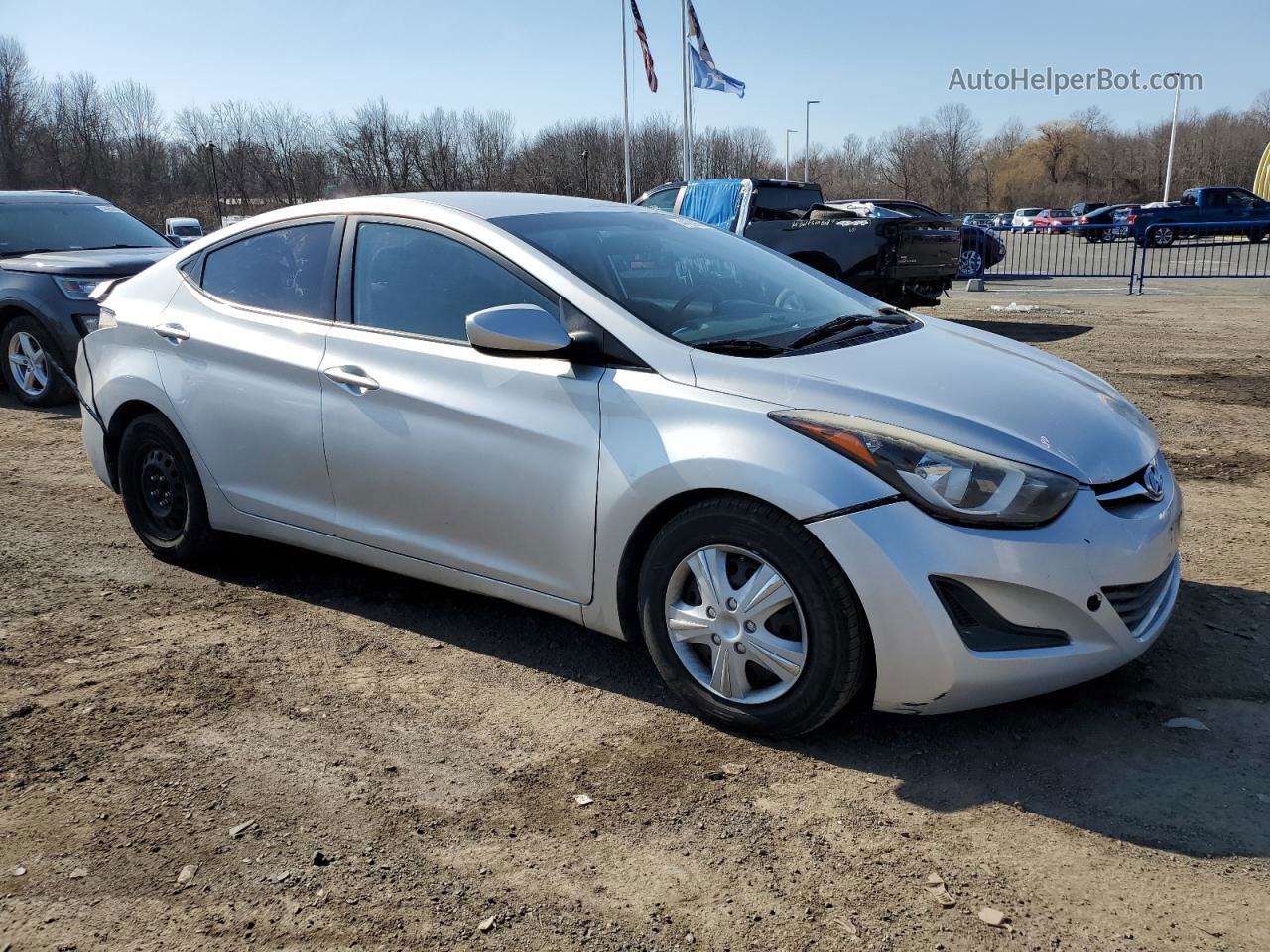 2016 Hyundai Elantra Se Silver vin: 5NPDH4AE2GH695087