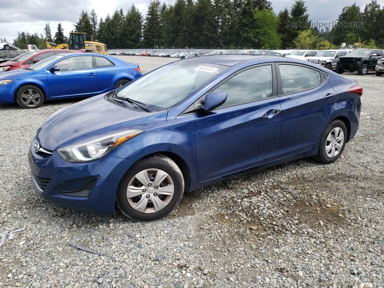 2016 Hyundai Elantra Se Blue vin: 5NPDH4AE2GH700434