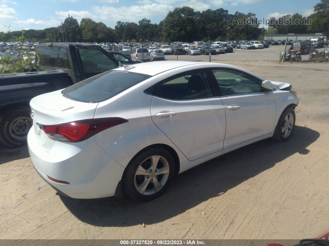 2016 Hyundai Elantra Value Edition White vin: 5NPDH4AE2GH732963