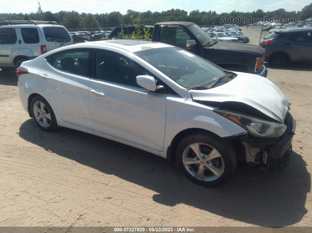 2016 Hyundai Elantra Value Edition White vin: 5NPDH4AE2GH732963