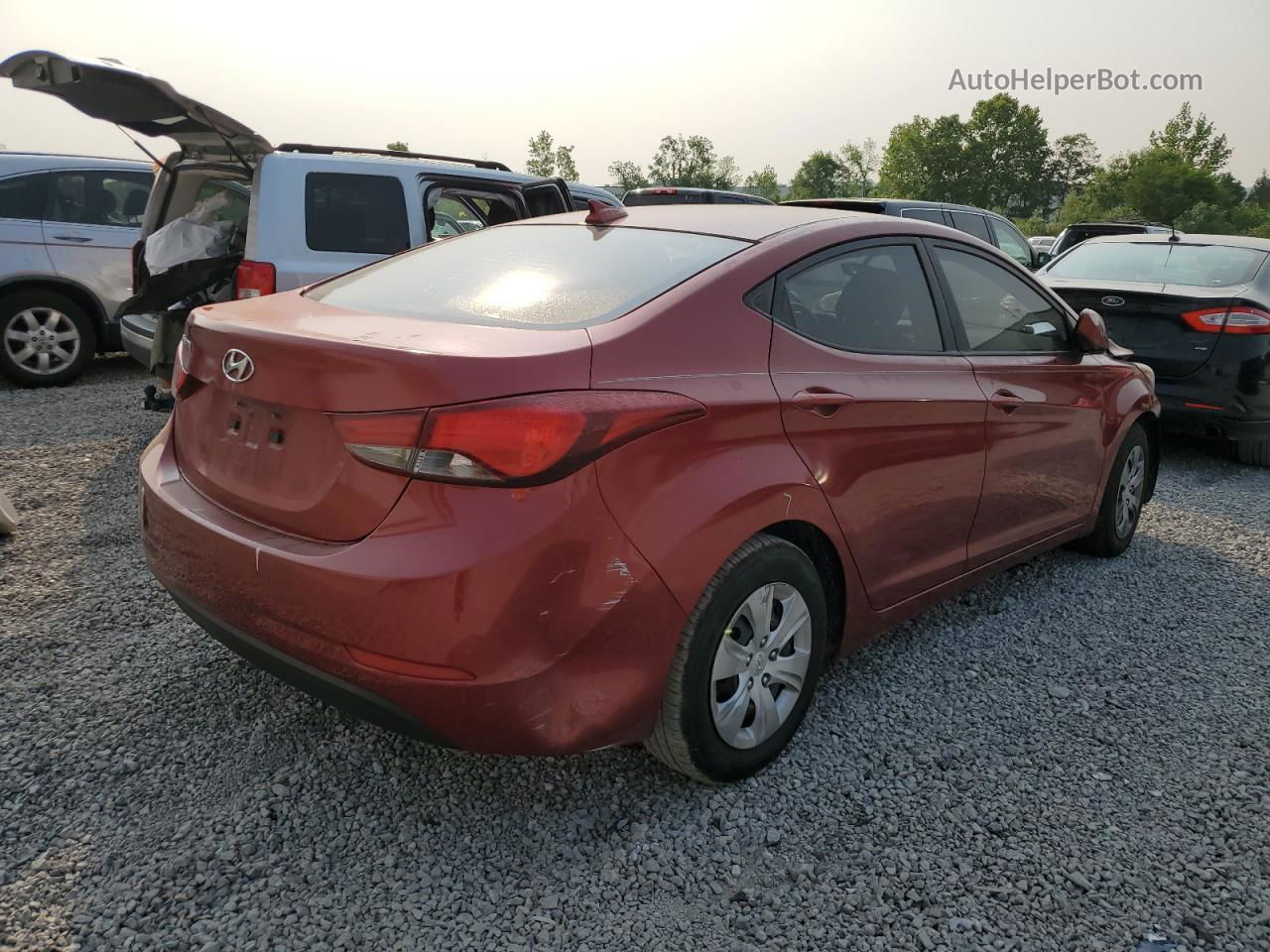 2016 Hyundai Elantra Se Maroon vin: 5NPDH4AE2GH737757