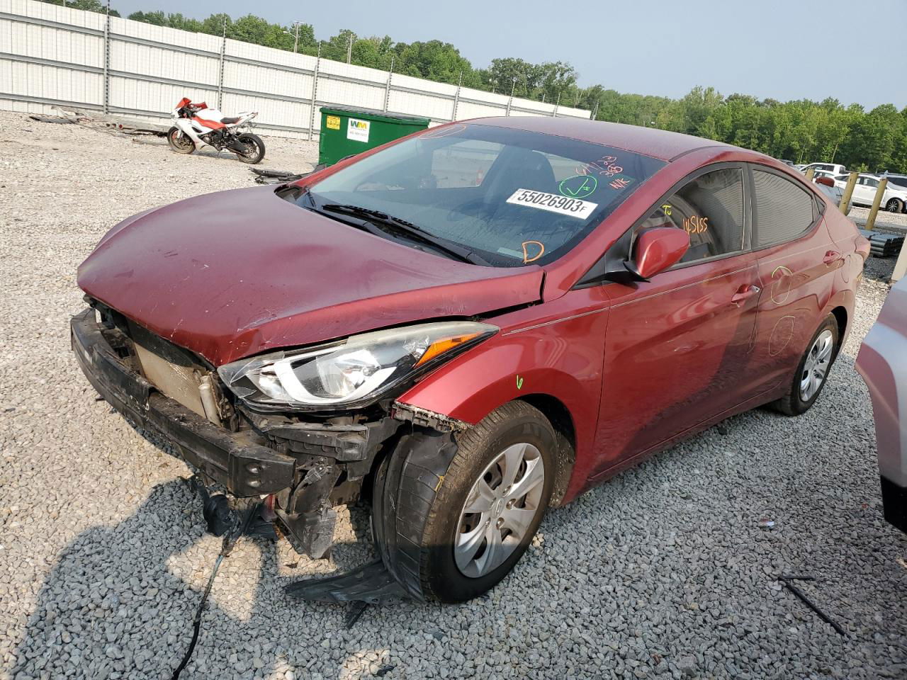 2016 Hyundai Elantra Se Maroon vin: 5NPDH4AE2GH737757