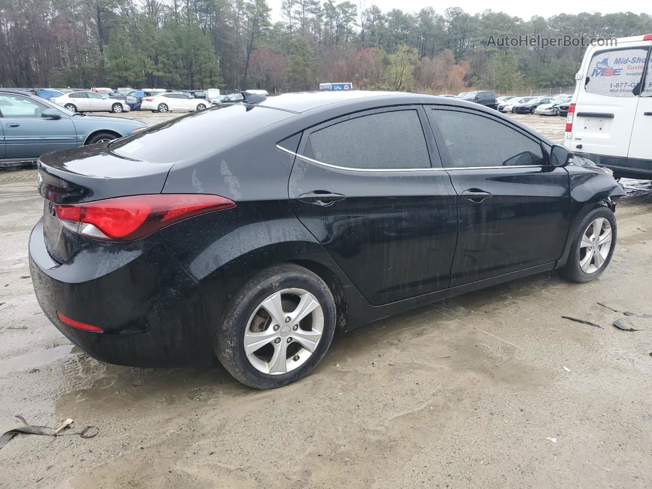 2016 Hyundai Elantra Se Black vin: 5NPDH4AE2GH740285