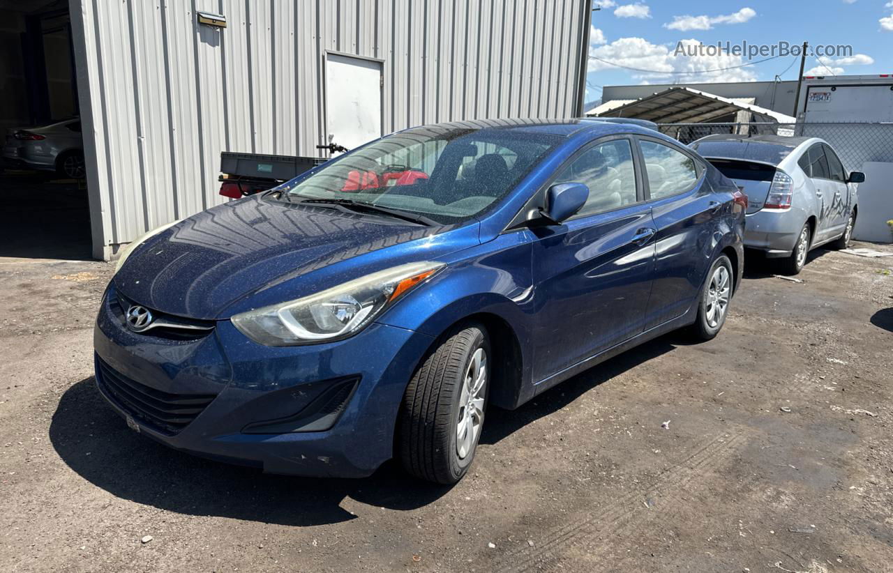 2016 Hyundai Elantra Se Blue vin: 5NPDH4AE2GH756339