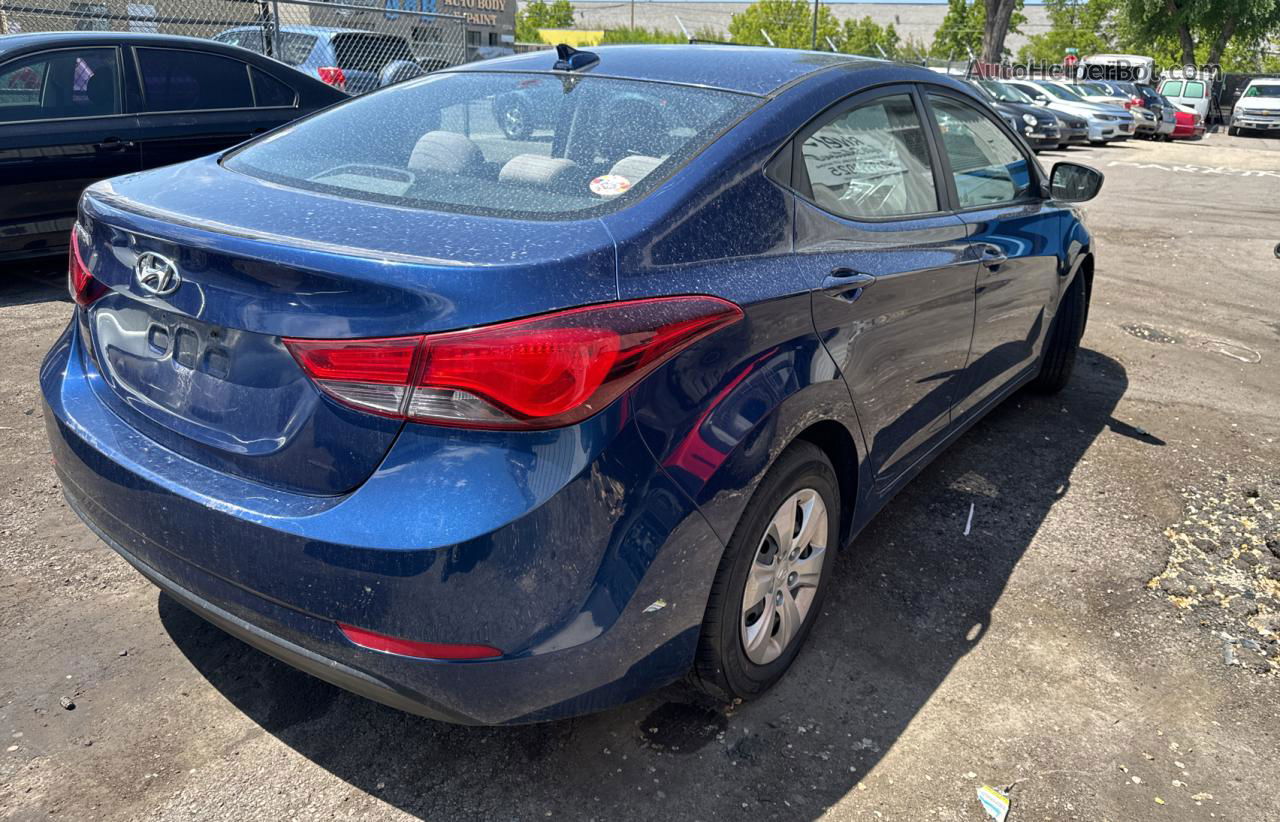 2016 Hyundai Elantra Se Blue vin: 5NPDH4AE2GH756339