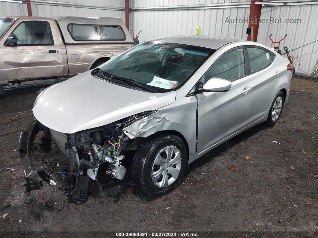 2016 Hyundai Elantra Se Silver vin: 5NPDH4AE2GH761315