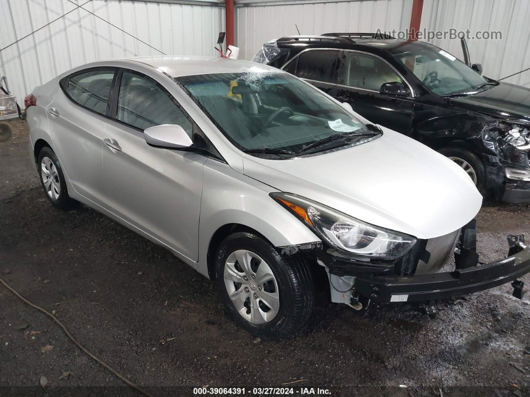 2016 Hyundai Elantra Se Silver vin: 5NPDH4AE2GH761315