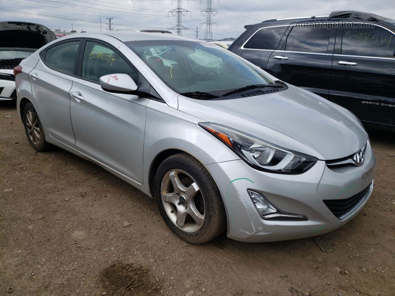 2016 Hyundai Elantra Se Silver vin: 5NPDH4AE2GH765204