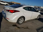 2016 Hyundai Elantra Se White vin: 5NPDH4AE2GH767096