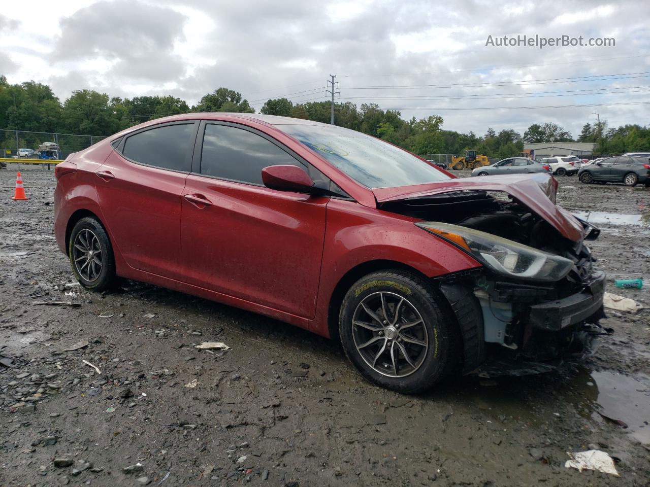 2016 Hyundai Elantra Se Красный vin: 5NPDH4AE2GH772766