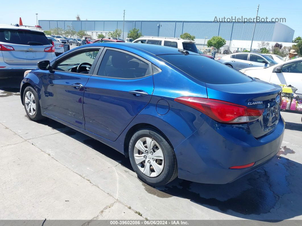 2016 Hyundai Elantra Se Blue vin: 5NPDH4AE2GH777434