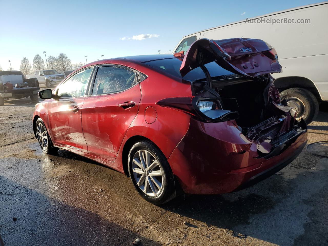 2016 Hyundai Elantra Se Burgundy vin: 5NPDH4AE2GH779636