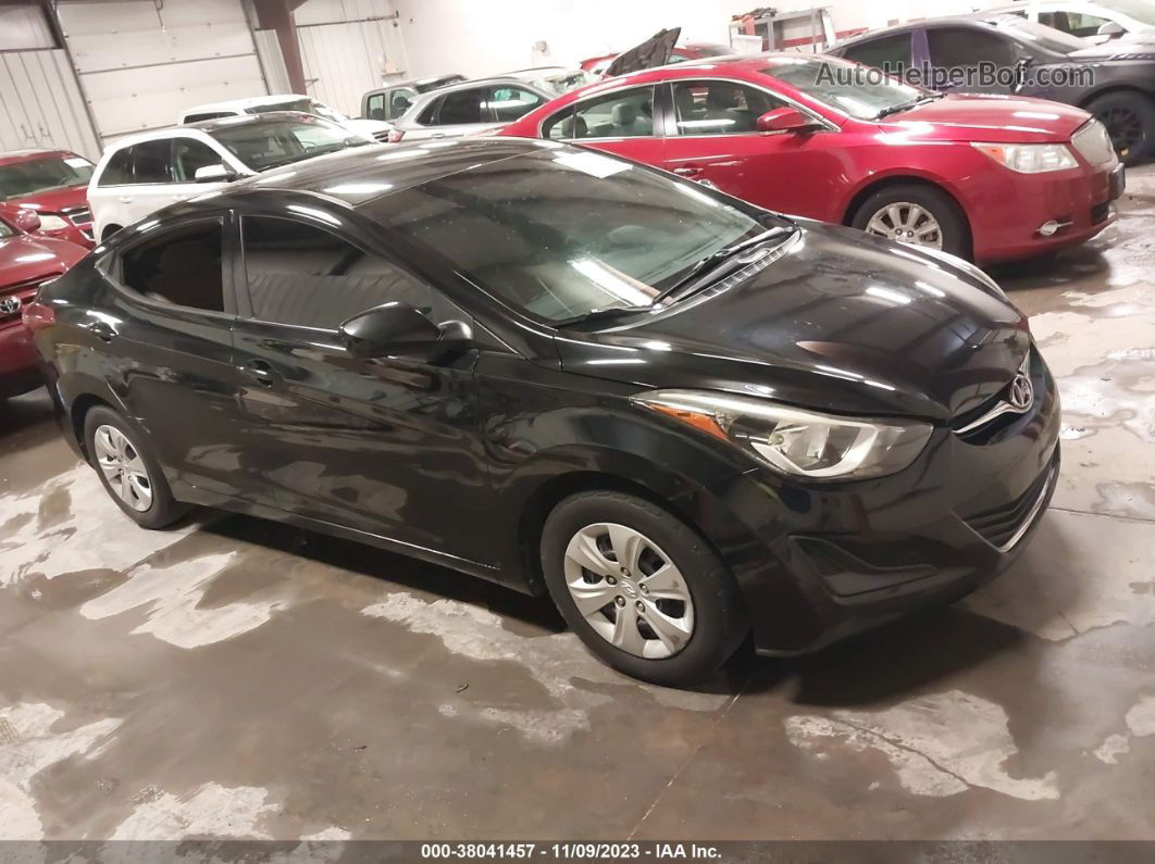 2016 Hyundai Elantra Se Black vin: 5NPDH4AE2GH786652