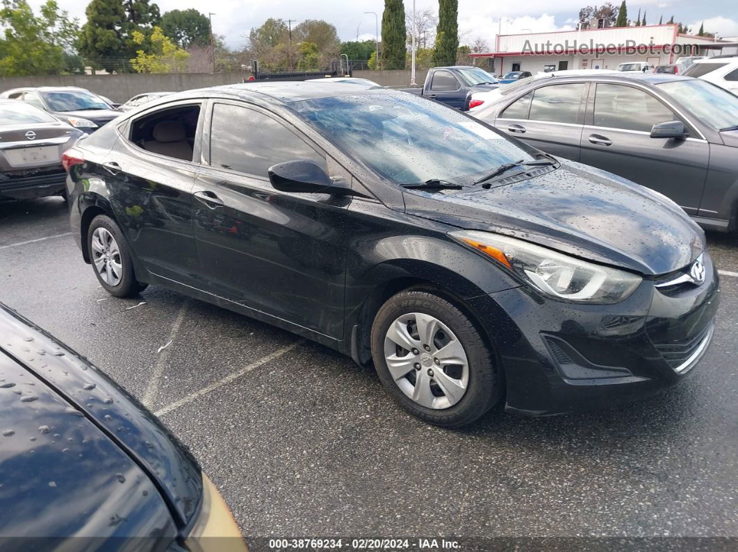 2016 Hyundai Elantra Se Black vin: 5NPDH4AE2GH792855