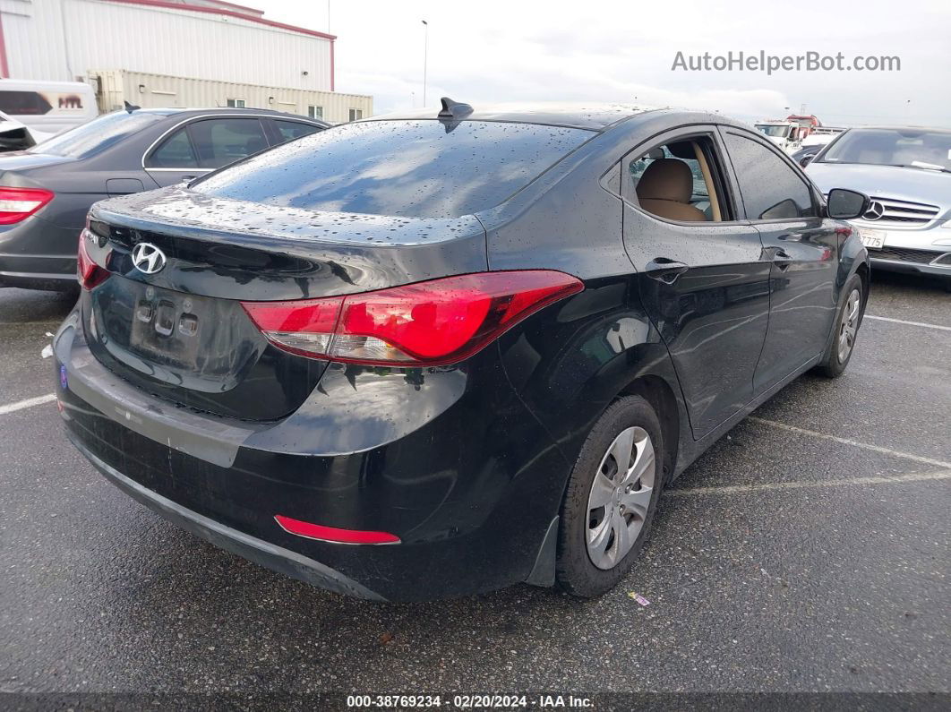 2016 Hyundai Elantra Se Black vin: 5NPDH4AE2GH792855