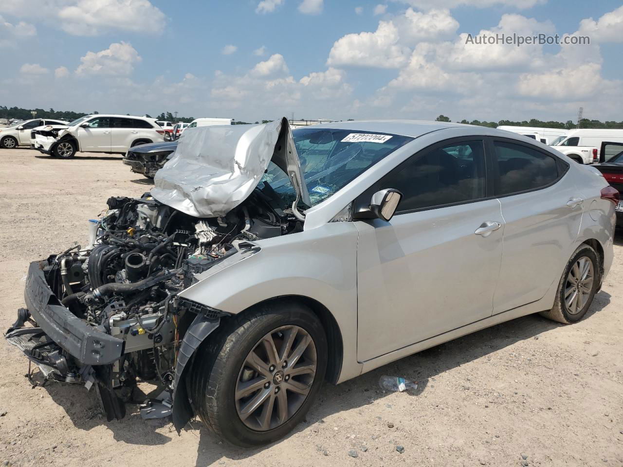 2016 Hyundai Elantra Se Silver vin: 5NPDH4AE2GH796775