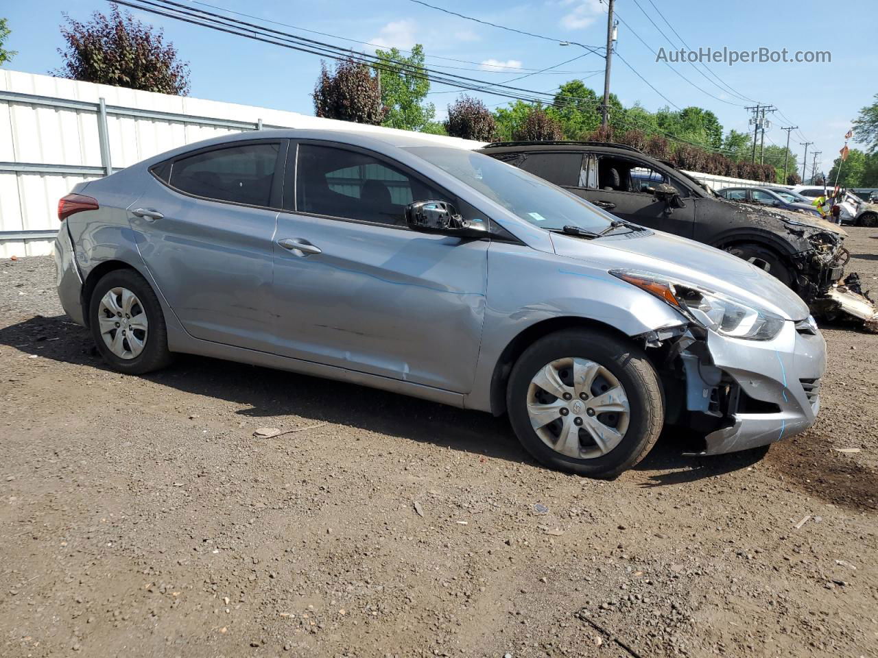 2016 Hyundai Elantra Se Серебряный vin: 5NPDH4AE2GH797456