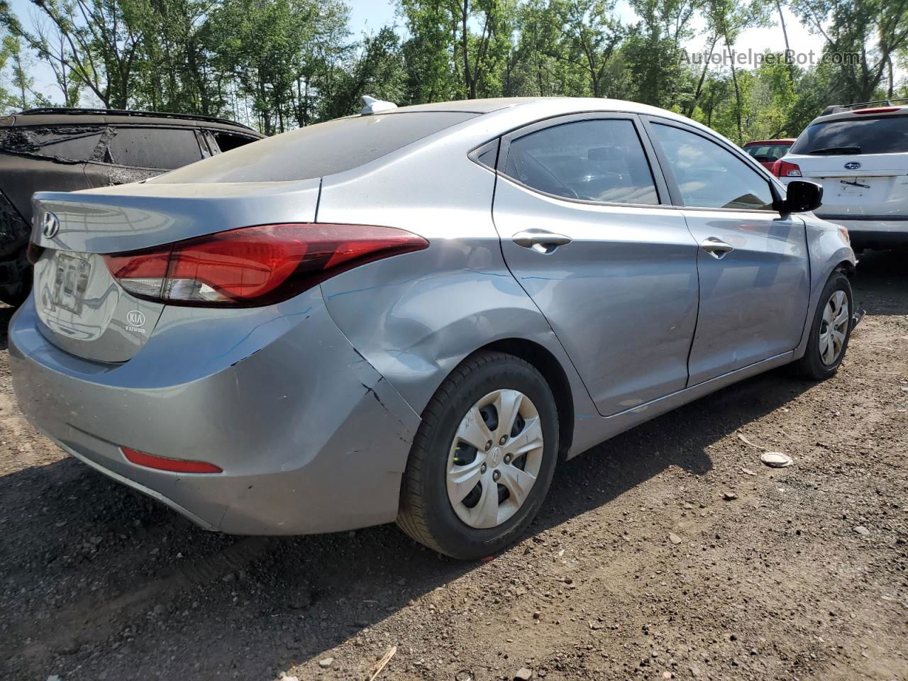 2016 Hyundai Elantra Se Silver vin: 5NPDH4AE2GH797456