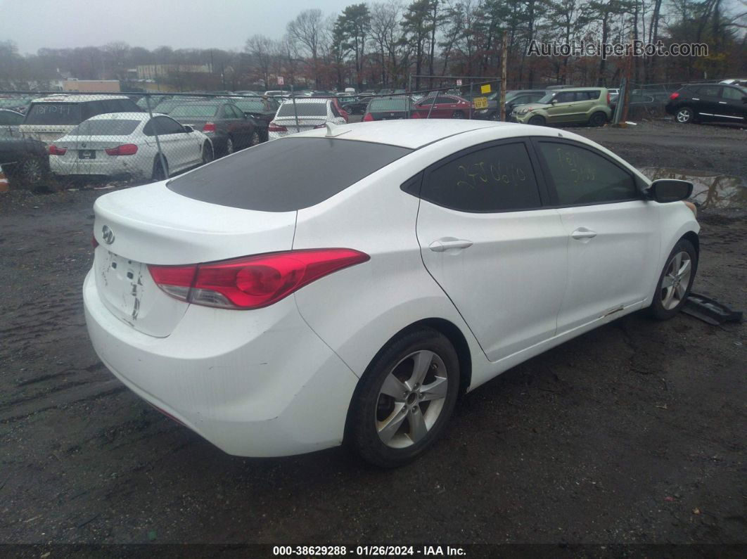 2011 Hyundai Elantra Gls White vin: 5NPDH4AE3BH017277