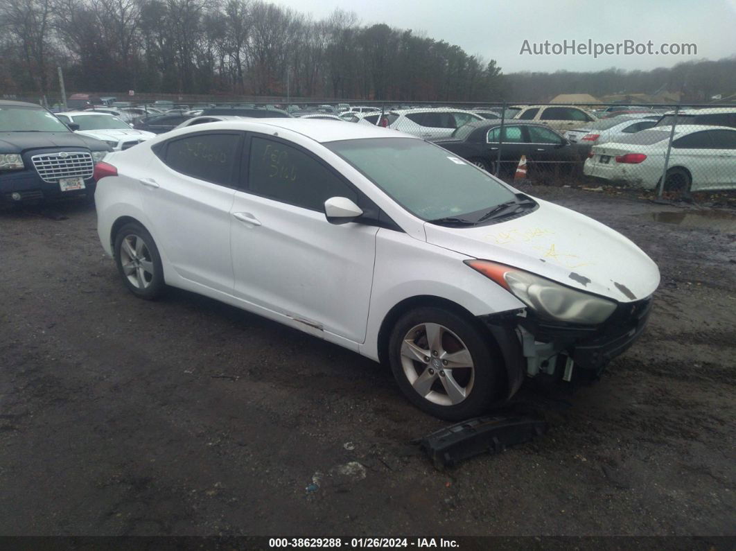 2011 Hyundai Elantra Gls White vin: 5NPDH4AE3BH017277