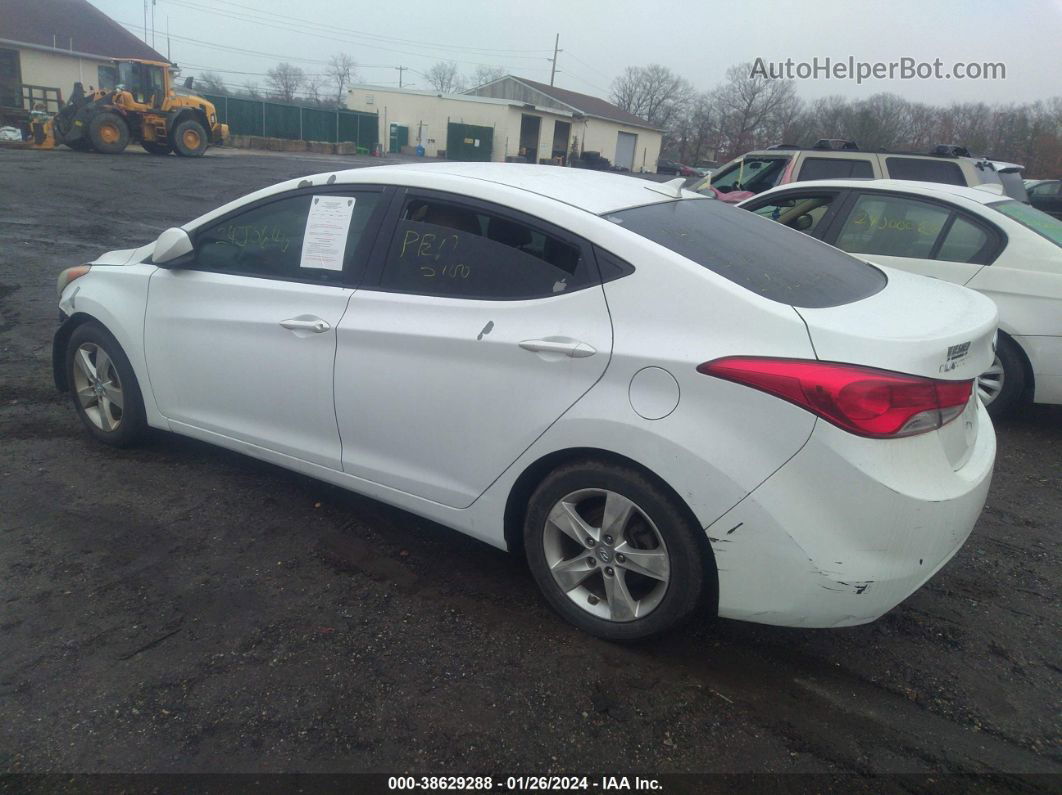 2011 Hyundai Elantra Gls White vin: 5NPDH4AE3BH017277