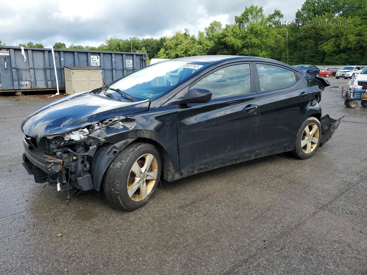 2011 Hyundai Elantra Gls Black vin: 5NPDH4AE3BH047587