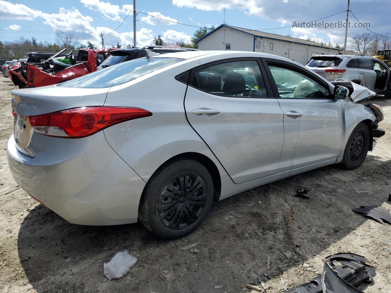 2011 Hyundai Elantra Gls Silver vin: 5NPDH4AE3BH050618