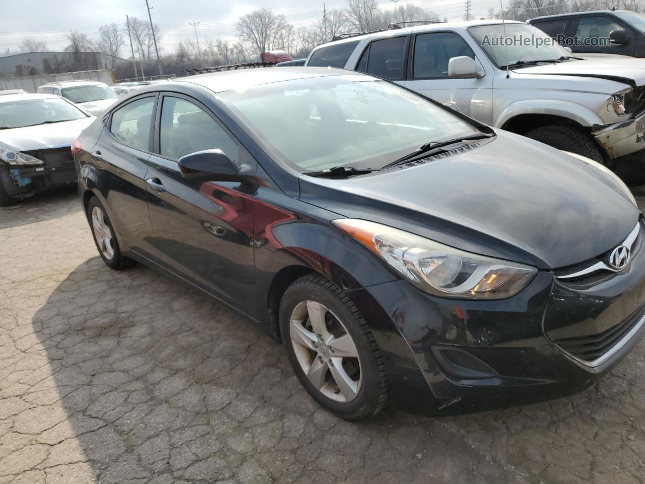 2011 Hyundai Elantra Gls Черный vin: 5NPDH4AE3BH051199