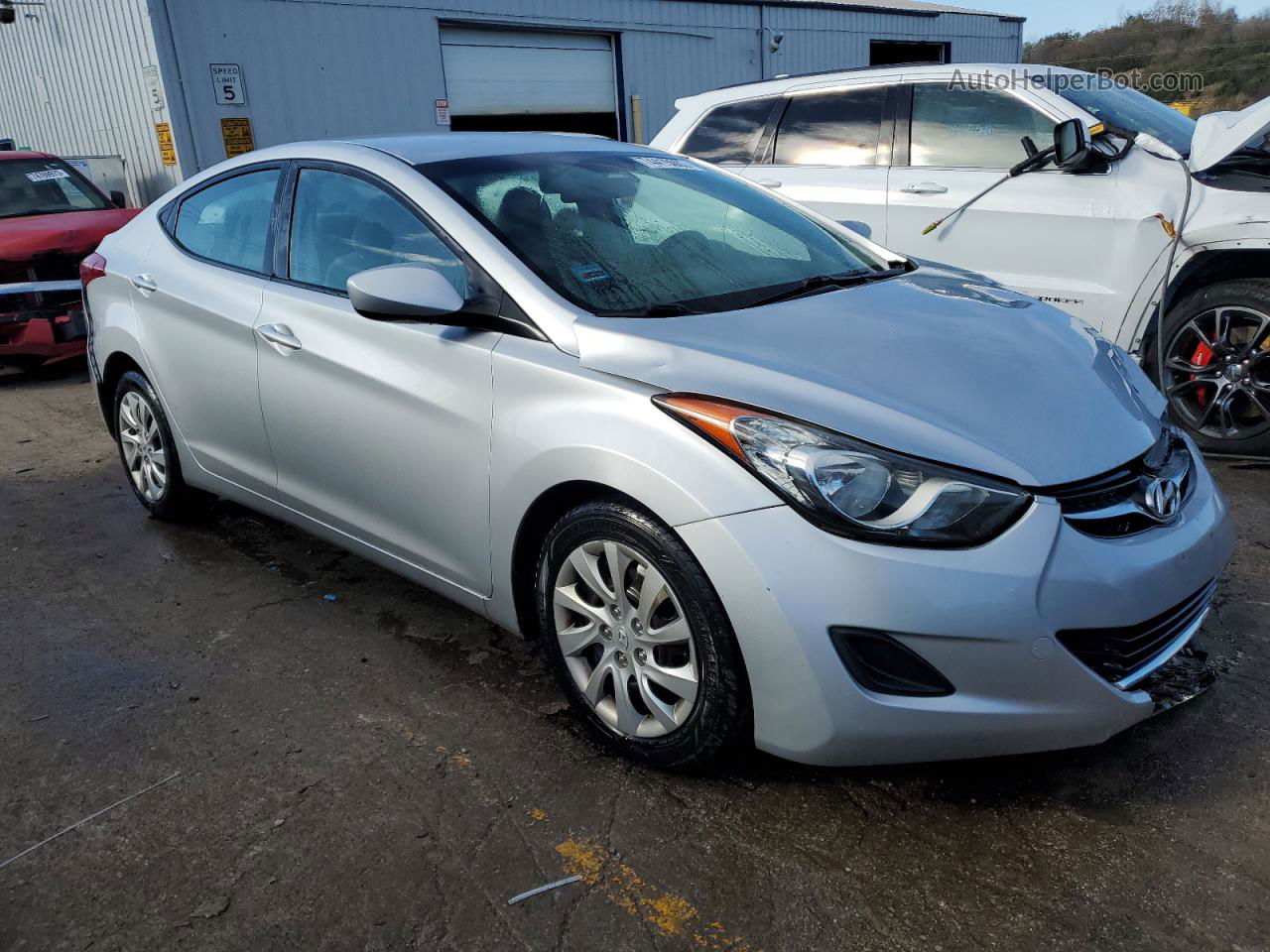 2012 Hyundai Elantra Gls Silver vin: 5NPDH4AE3CH072099