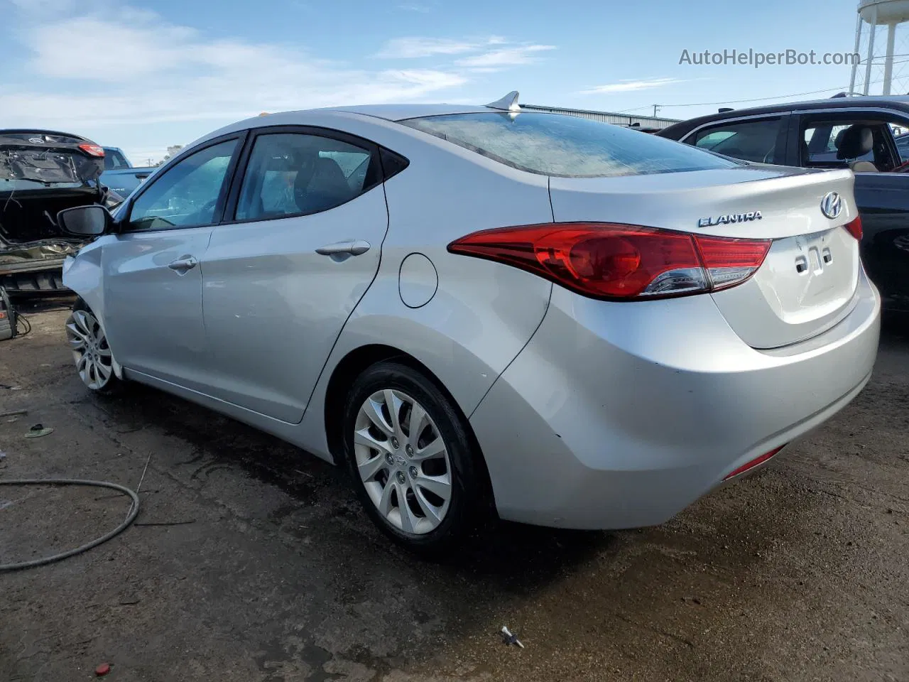 2012 Hyundai Elantra Gls Silver vin: 5NPDH4AE3CH072099