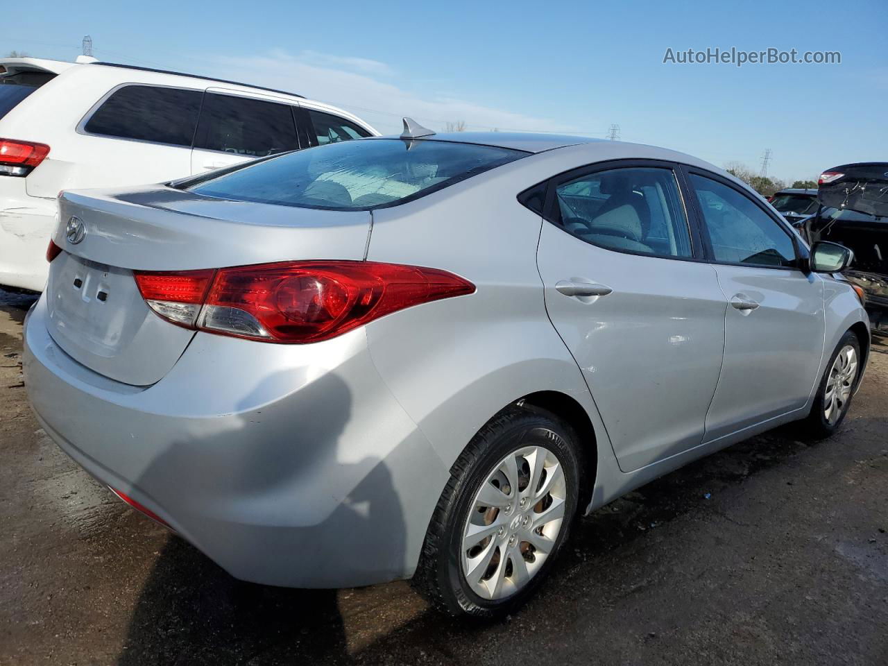 2012 Hyundai Elantra Gls Silver vin: 5NPDH4AE3CH072099